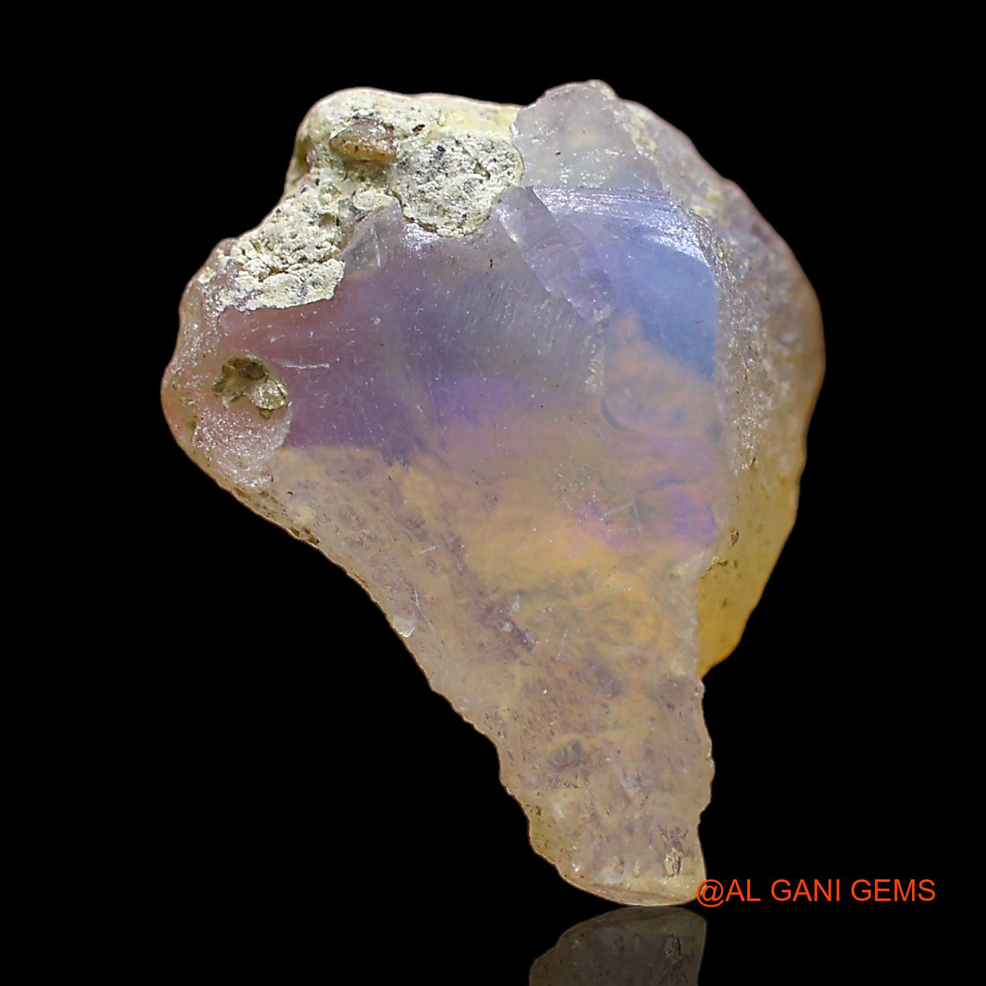 Natural Fire Opal Gemstone 3.00 Cts Loose Fancy Rough From Ethiopia 16x13x7 mm E-381