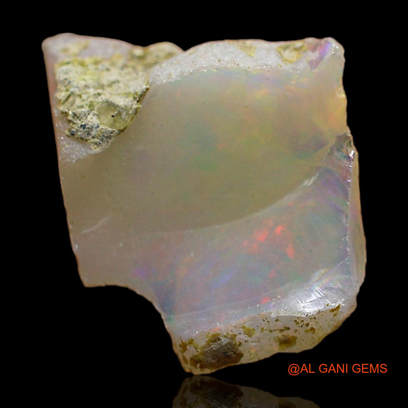 4.00 Cts Natural Ethiopian Fire Opal Loose Gemstone Fancy Rough 16x13x7 mm E-382
