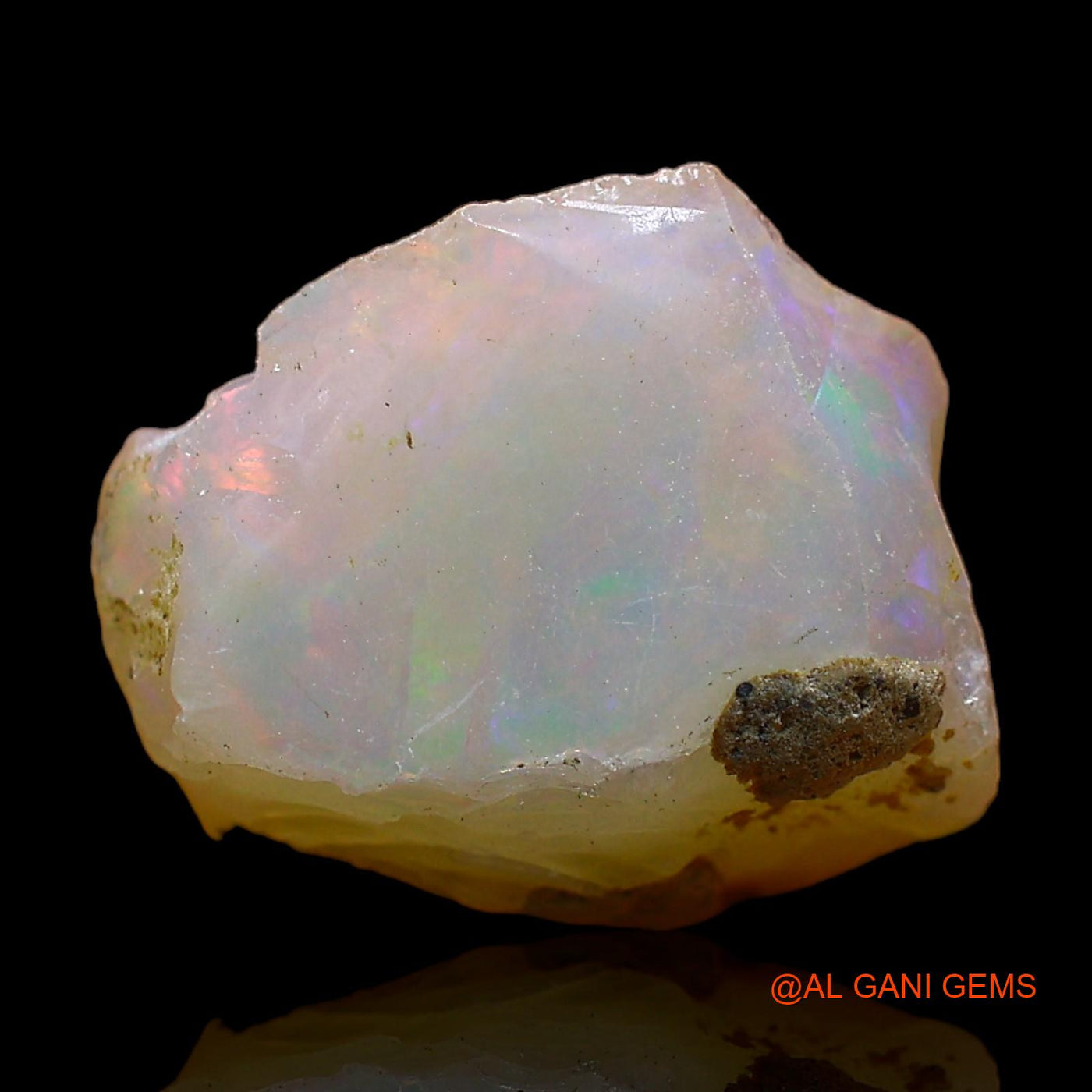 Natural Fire Opal Gemstone 5.00 Cts Loose Fancy Rough From Ethiopia 13x12x8 mm E-383