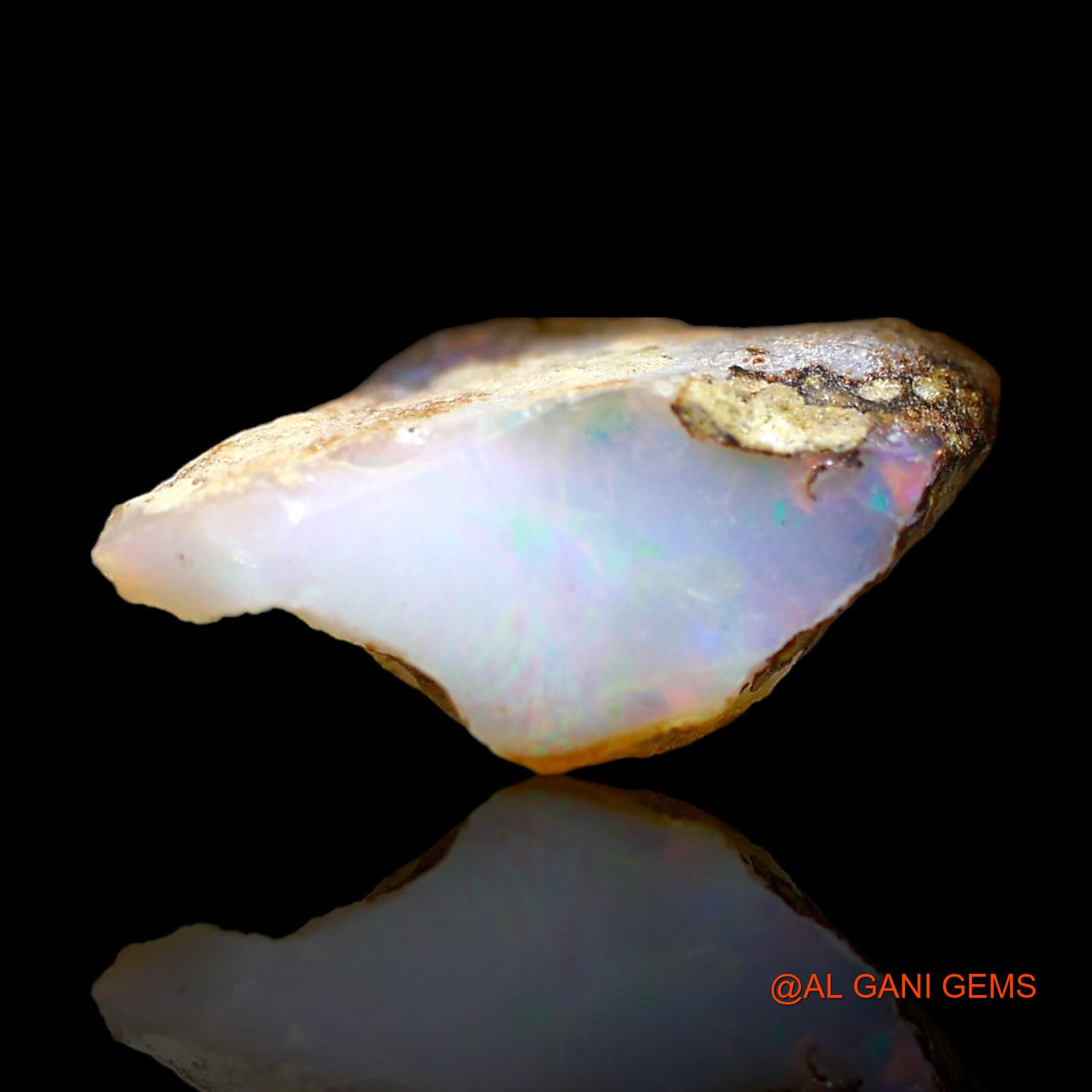 Natural Fire Opal Gemstone 4.00 Cts Loose Fancy Rough From Ethiopia 16x10x6 mm E-385