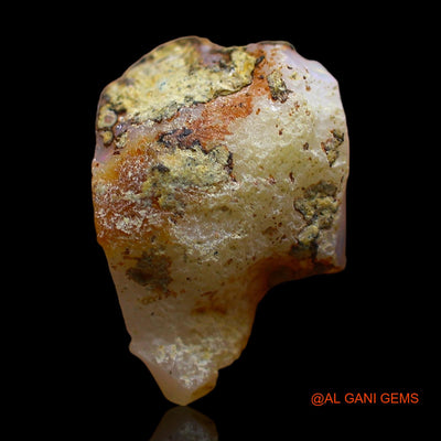 Natural Fire Opal Gemstone 4.00 Cts Loose Fancy Rough From Ethiopia 16x10x6 mm E-385