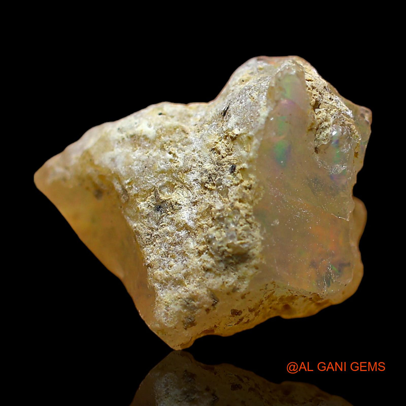 Natural Untreated Fire Opal Loose Gemstone Fancy Rough From Ethiopia 4.00 Cts 14x10x9 mm E-386