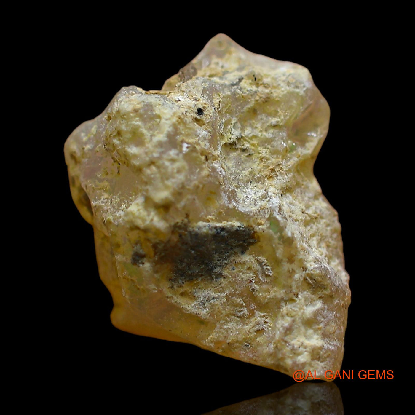 Natural Untreated Fire Opal Loose Gemstone Fancy Rough From Ethiopia 4.00 Cts 14x10x9 mm E-386