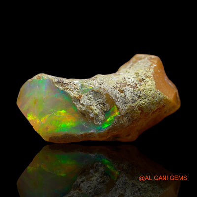 4.00 Cts Natural Ethiopian Fire Opal Loose Gemstone Fancy Rough 16x8x7 mm E-387