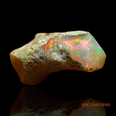 4.00 Cts Natural Ethiopian Fire Opal Loose Gemstone Fancy Rough 16x8x7 mm E-387