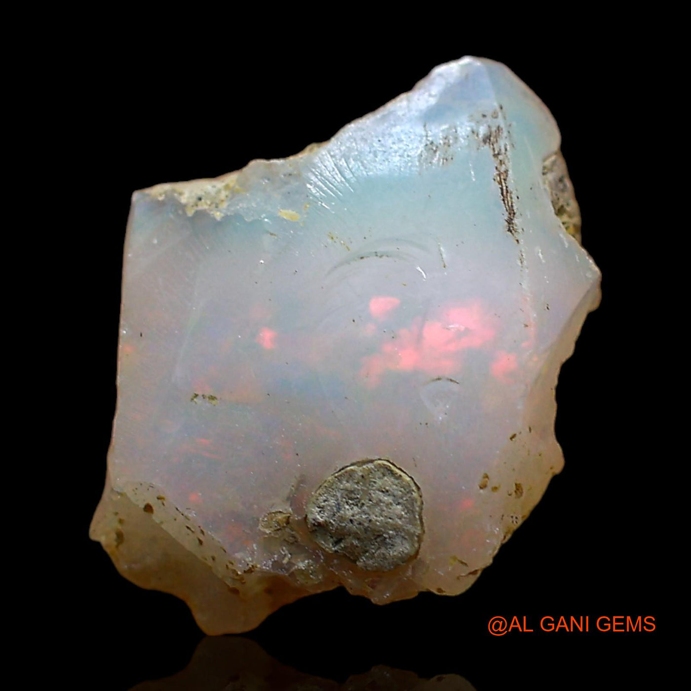 5.00 Cts Natural Ethiopian Fire Opal Loose Gemstone Fancy Rough 14x10x10 mm E-388