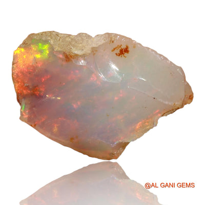 Natural Untreated Fire Opal Loose Gemstone Fancy Rough From Ethiopia 4.00 Cts 17x12x6 mm E-38
