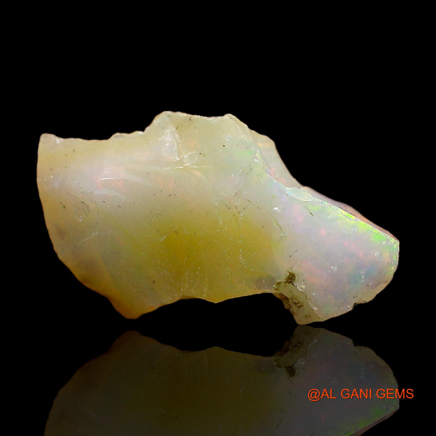 3.00 Cts Natural Ethiopian Fire Opal Loose Gemstone Fancy Rough 17x9x6 mm E-390