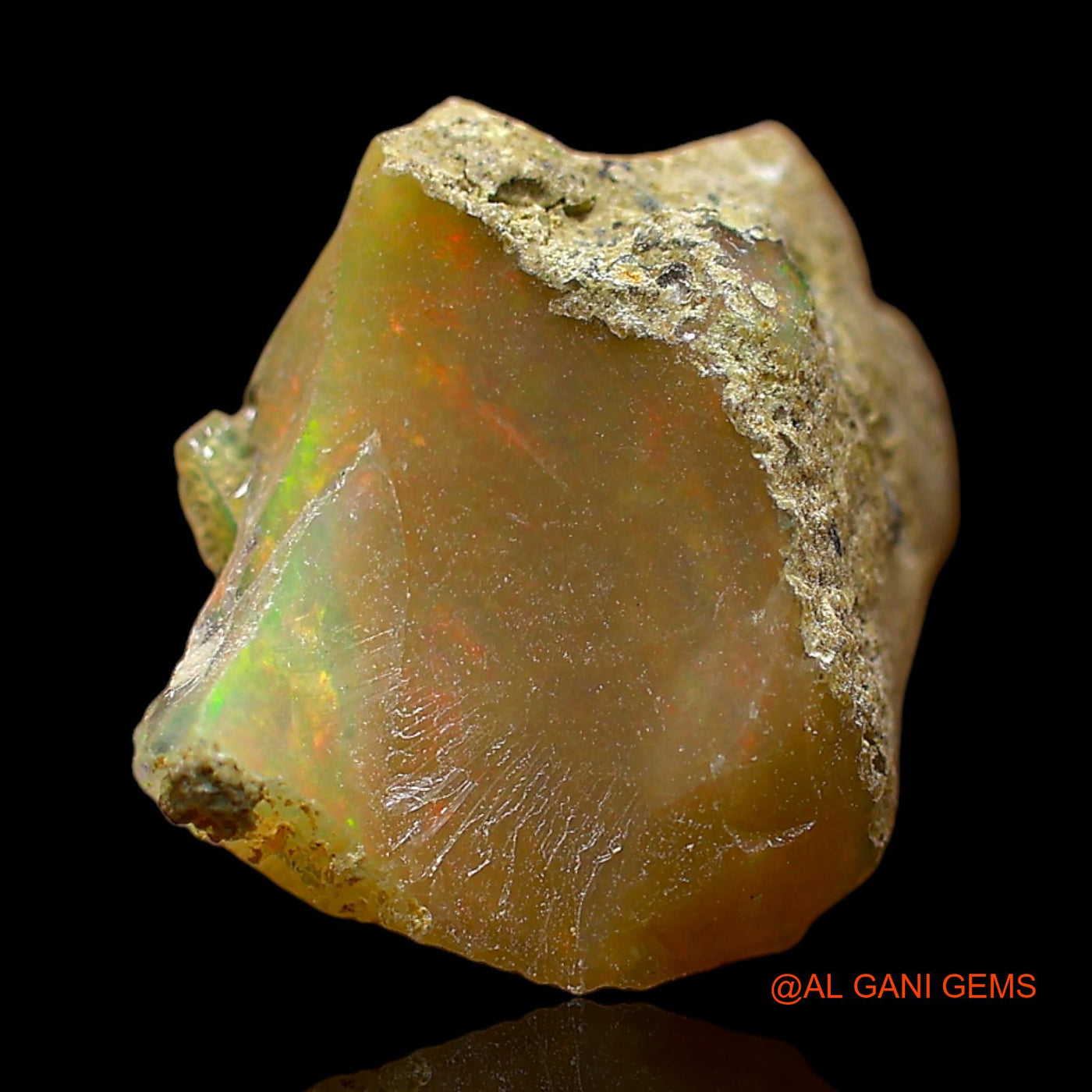 6.00 Cts Unheated Ethiopian Fire Opal Loose Gemstone Fancy Rough Natural 14x12x8 mm E-392