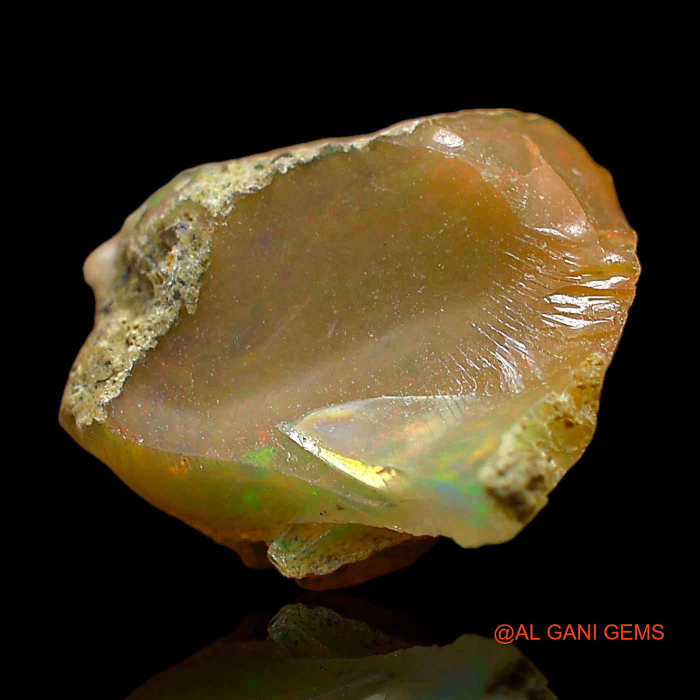 6.00 Cts Unheated Ethiopian Fire Opal Loose Gemstone Fancy Rough Natural 14x12x8 mm E-392