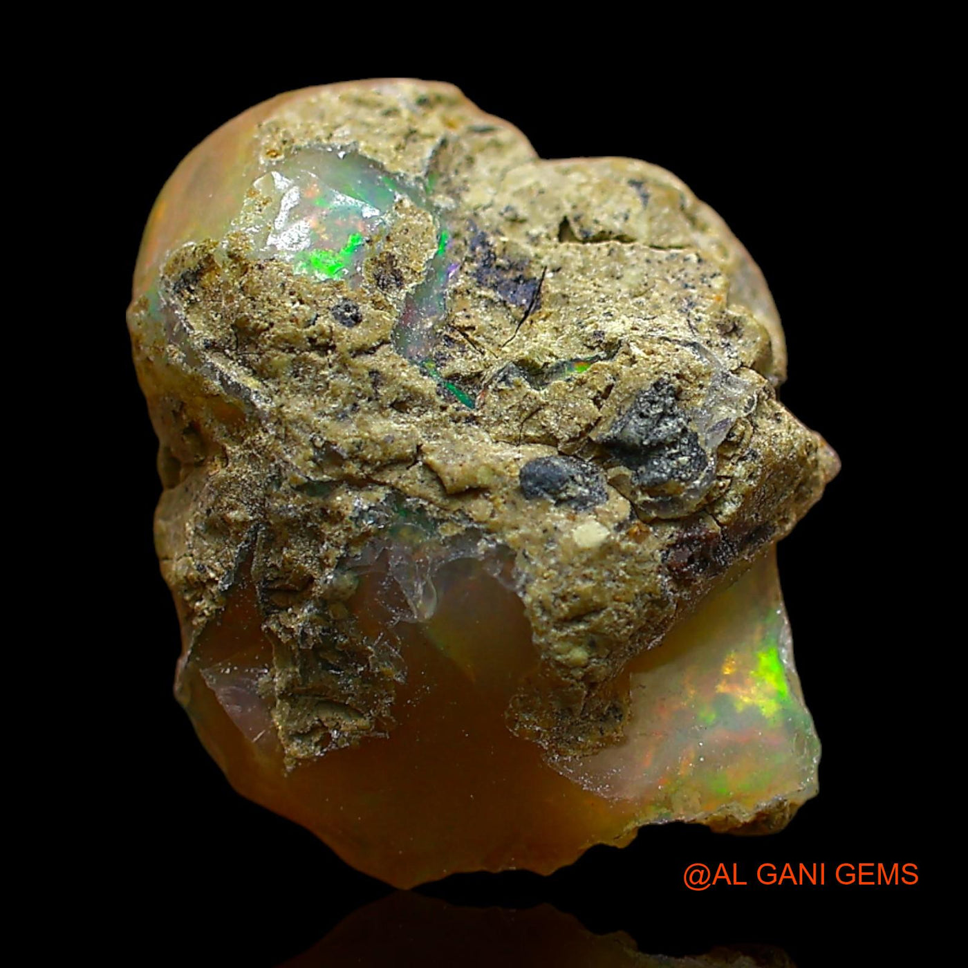 6.00 Cts Unheated Ethiopian Fire Opal Loose Gemstone Fancy Rough Natural 14x12x8 mm E-392