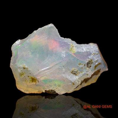 Natural Fire Opal Gemstone 4.00 Cts Loose Fancy Rough From Ethiopia 15x10x8 mm E-397