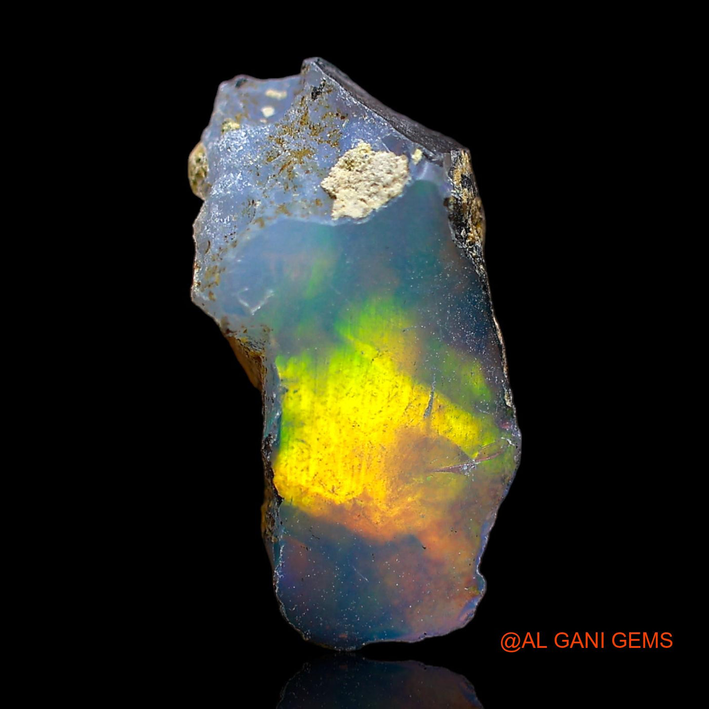 3.00 Cts Natural Ethiopian Fire Opal Loose Gemstone Fancy Rough 15x8x8 mm E-399