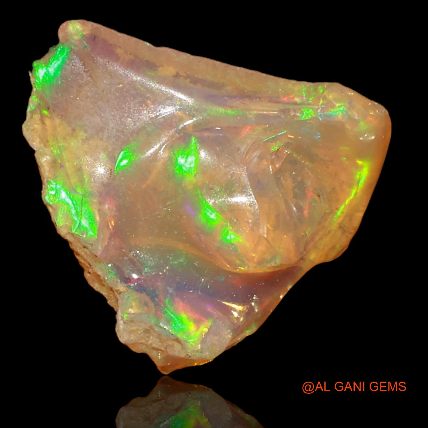 3.00 Cts Natural Ethiopian Fire Opal Loose Gemstone Fancy Rough 14x11x5 mm E-39