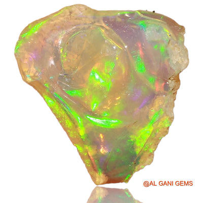 3.00 Cts Natural Ethiopian Fire Opal Loose Gemstone Fancy Rough 14x11x5 mm E-39