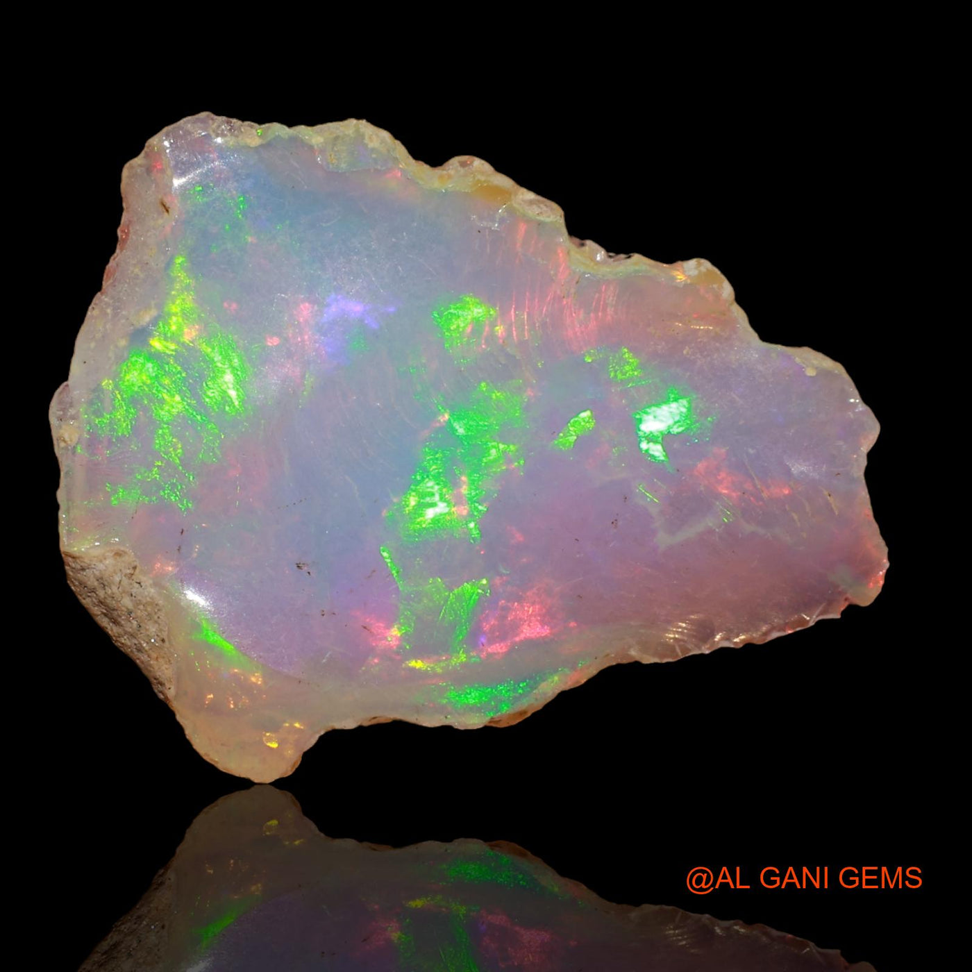 5.00 Cts Natural Ethiopian Fire Opal Loose Gemstone Fancy Rough 23x18x3 mm E-3