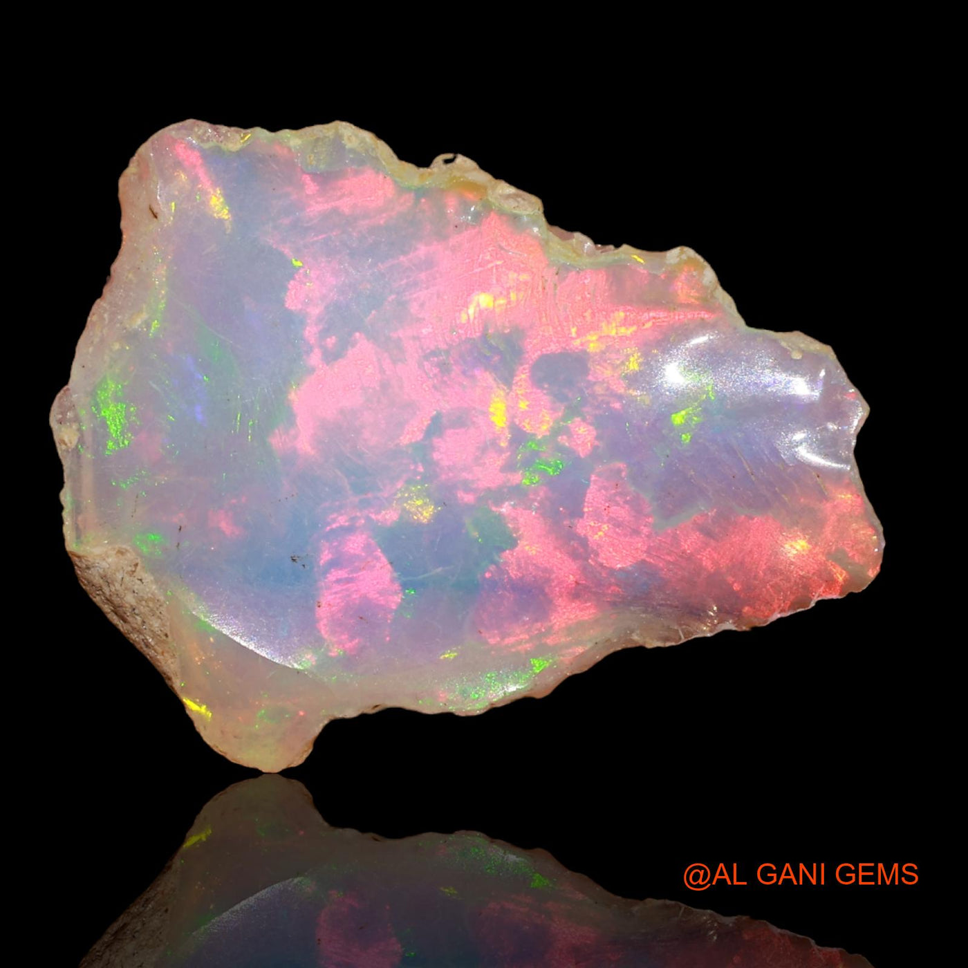 5.00 Cts Natural Ethiopian Fire Opal Loose Gemstone Fancy Rough 23x18x3 mm E-3