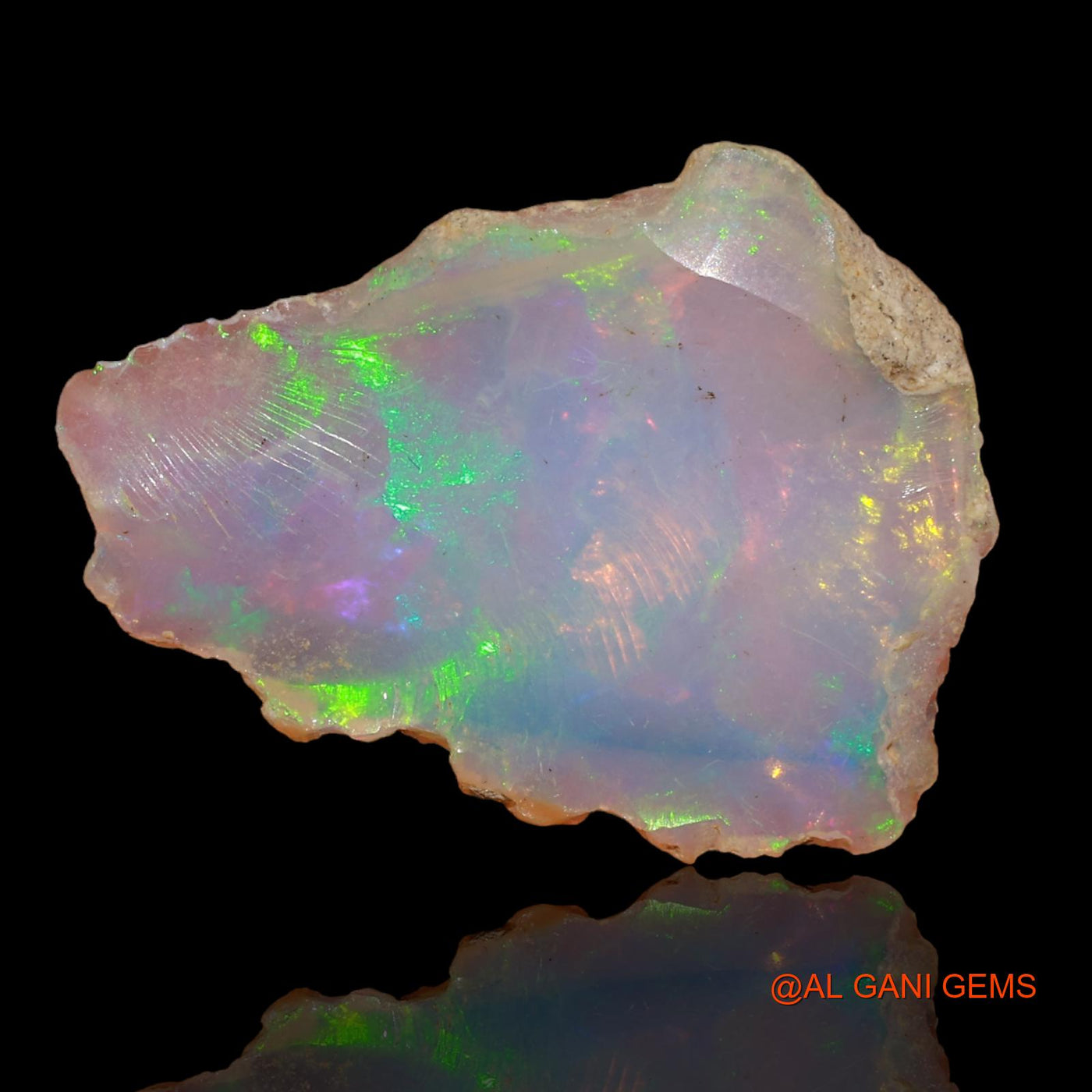 5.00 Cts Natural Ethiopian Fire Opal Loose Gemstone Fancy Rough 23x18x3 mm E-3