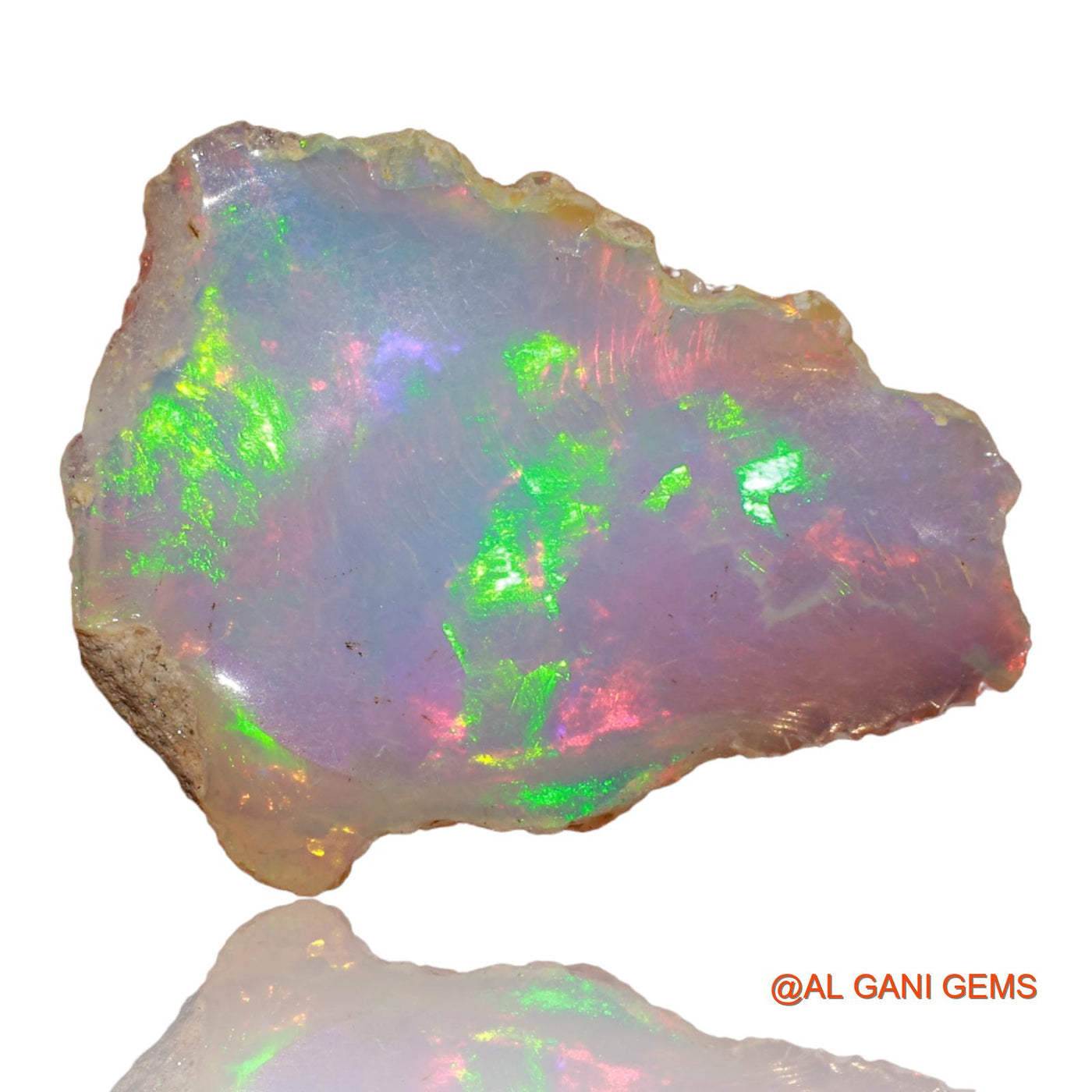 5.00 Cts Natural Ethiopian Fire Opal Loose Gemstone Fancy Rough 23x18x3 mm E-3
