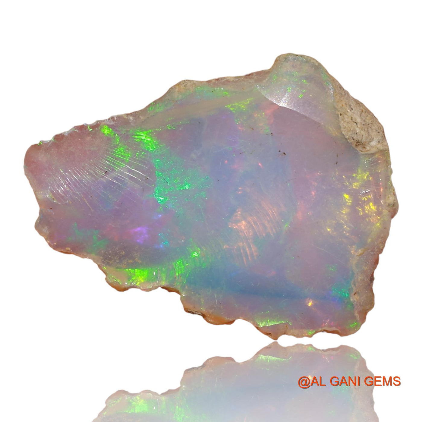 5.00 Cts Natural Ethiopian Fire Opal Loose Gemstone Fancy Rough 23x18x3 mm E-3