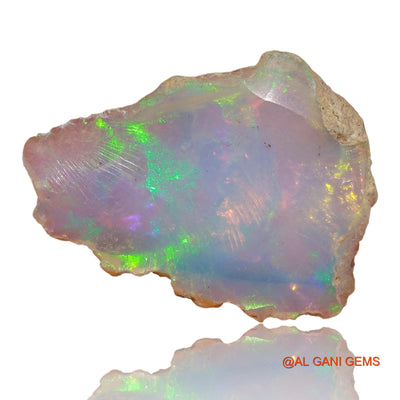 5.00 Cts Natural Ethiopian Fire Opal Loose Gemstone Fancy Rough 23x18x3 mm E-3