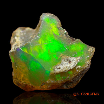 Natural Fire Opal Gemstone 3.00 Cts Loose Fancy Rough From Ethiopia 14x10x7 mm E-400