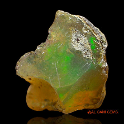 Natural Fire Opal Gemstone 3.00 Cts Loose Fancy Rough From Ethiopia 14x10x7 mm E-400