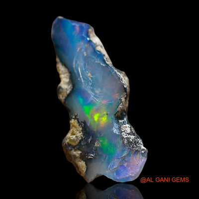 Natural Fire Opal Gemstone 3.00 Cts Loose Fancy Rough From Ethiopia 21x9x5 mm E-401