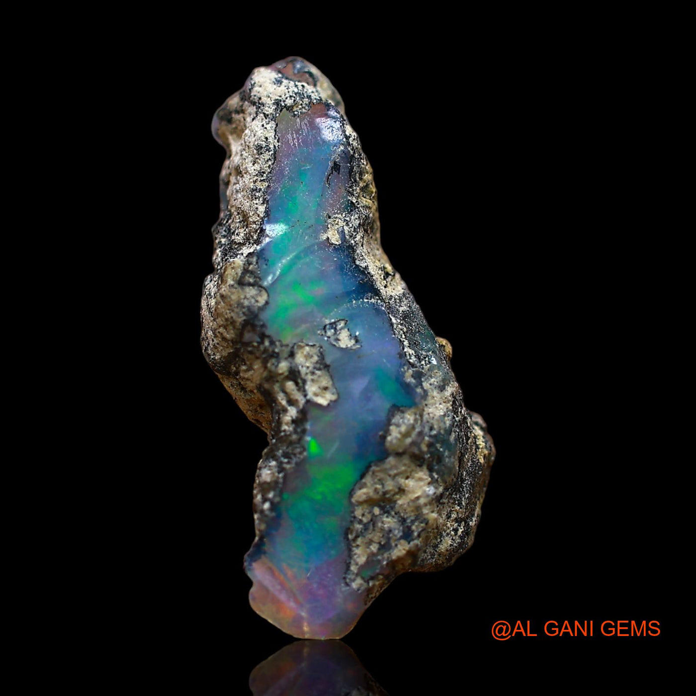 Natural Fire Opal Gemstone 3.00 Cts Loose Fancy Rough From Ethiopia 21x9x5 mm E-401