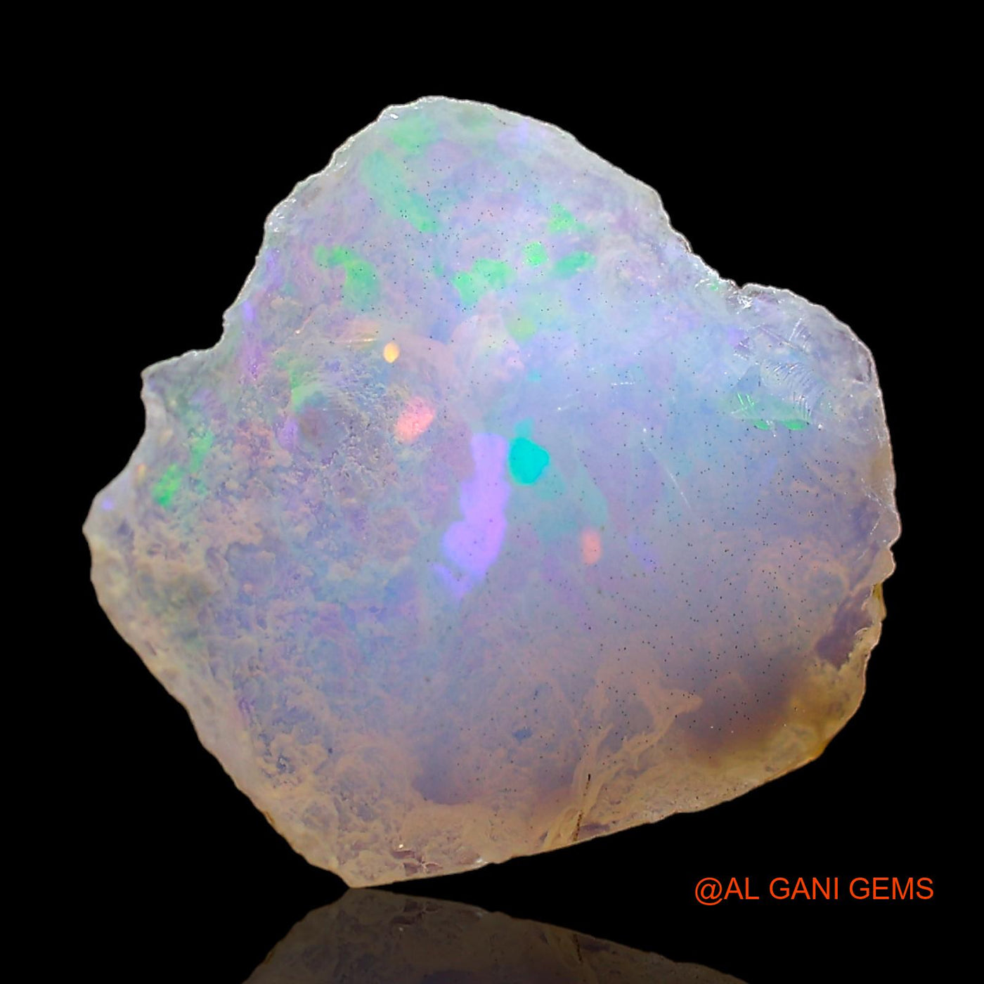 2.00 Cts Natural Ethiopian Fire Opal Loose Gemstone Fancy Rough 14x13x4 mm E-402