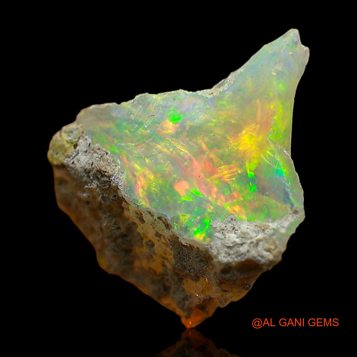 Natural Fire Opal Gemstone 3.00 Cts Loose Fancy Rough From Ethiopia 15x12x6 mm E-403