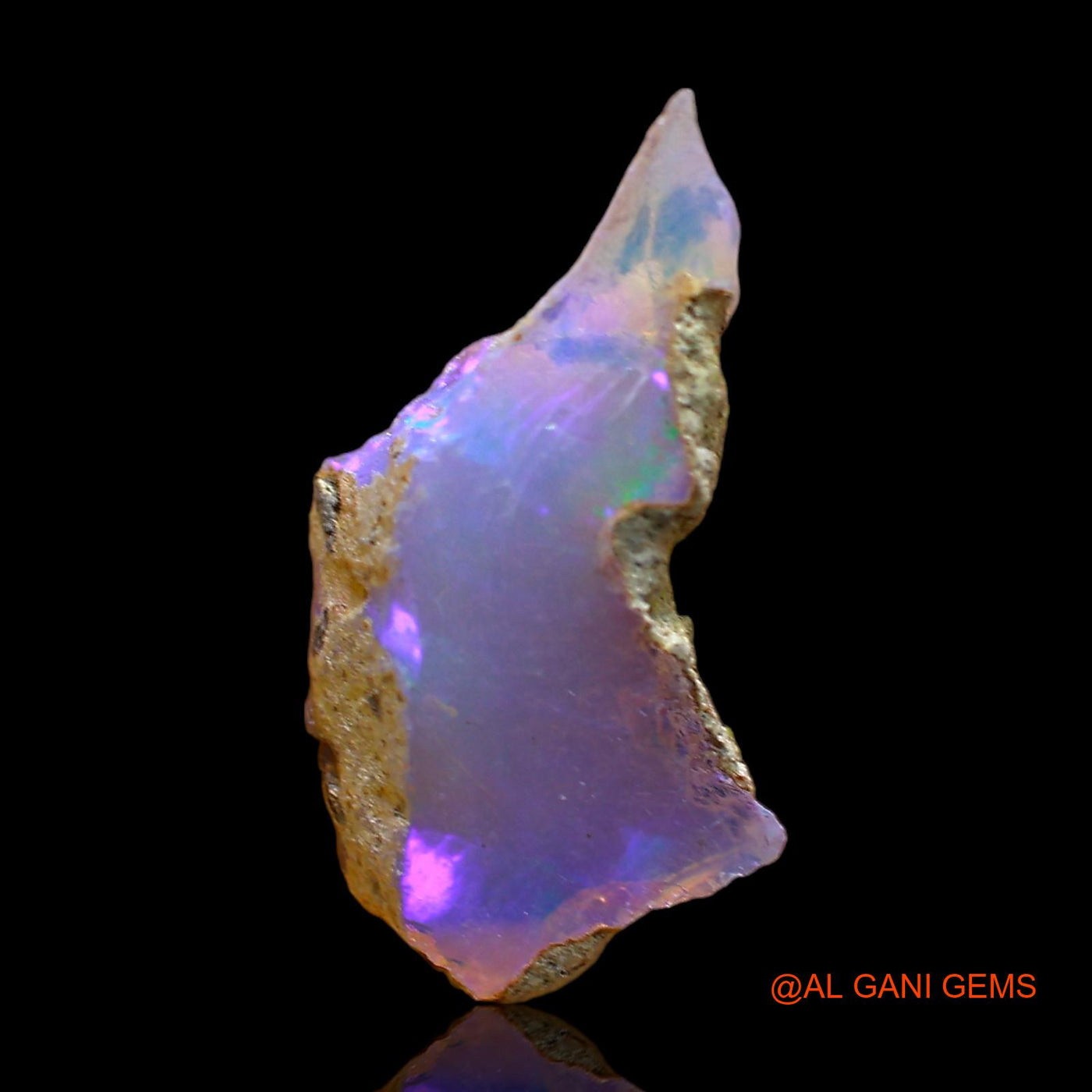 2.00 Cts Unheated Ethiopian Fire Opal Loose Gemstone Fancy Rough Natural 19x9x4 mm E-404