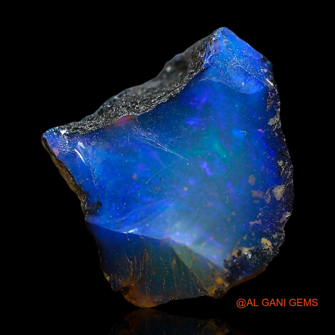 3.00 Cts Natural Ethiopian Fire Opal Loose Gemstone Fancy Rough 12x12x4 mm E-407