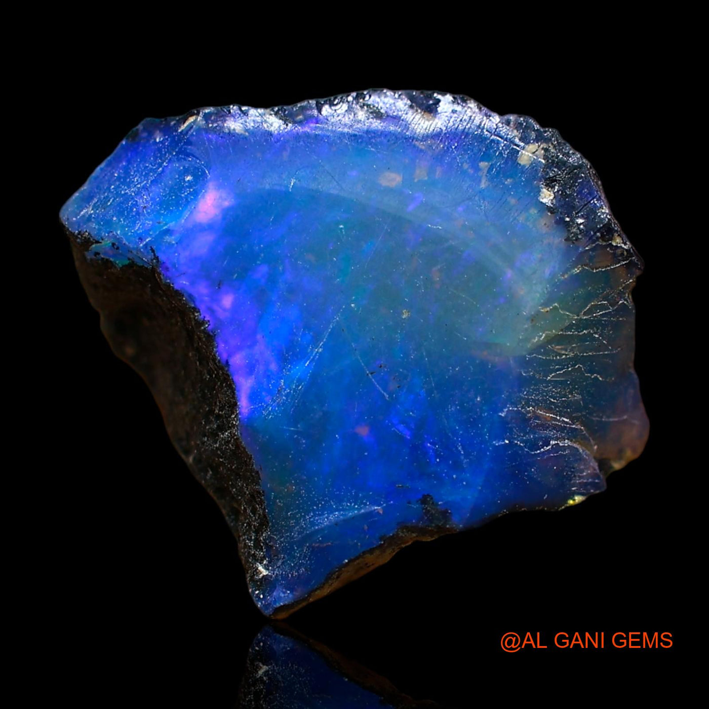 3.00 Cts Natural Ethiopian Fire Opal Loose Gemstone Fancy Rough 12x12x4 mm E-407