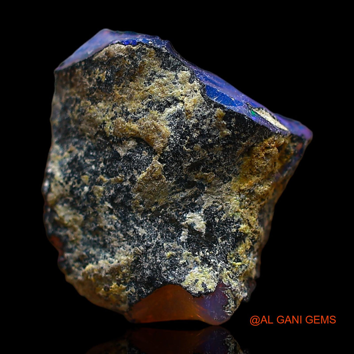 3.00 Cts Natural Ethiopian Fire Opal Loose Gemstone Fancy Rough 12x12x4 mm E-407