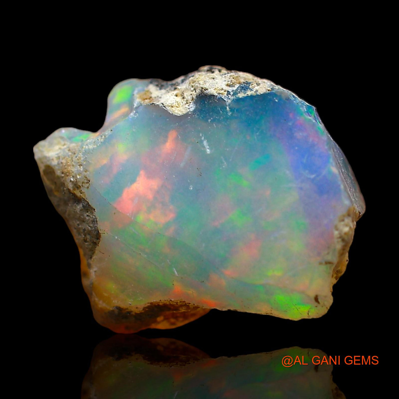 4.00 Cts Natural Ethiopian Fire Opal Loose Gemstone Fancy Rough 12x10x6 mm E-408