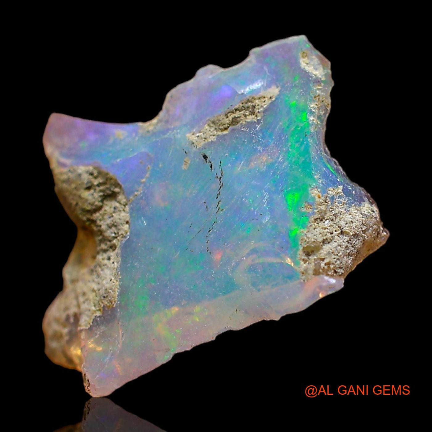1.00 Cts Natural Ethiopian Fire Opal Loose Gemstone Fancy Rough 14x11x3 mm E-409
