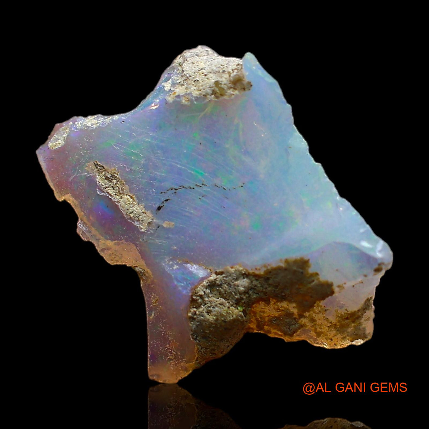 1.00 Cts Natural Ethiopian Fire Opal Loose Gemstone Fancy Rough 14x11x3 mm E-409