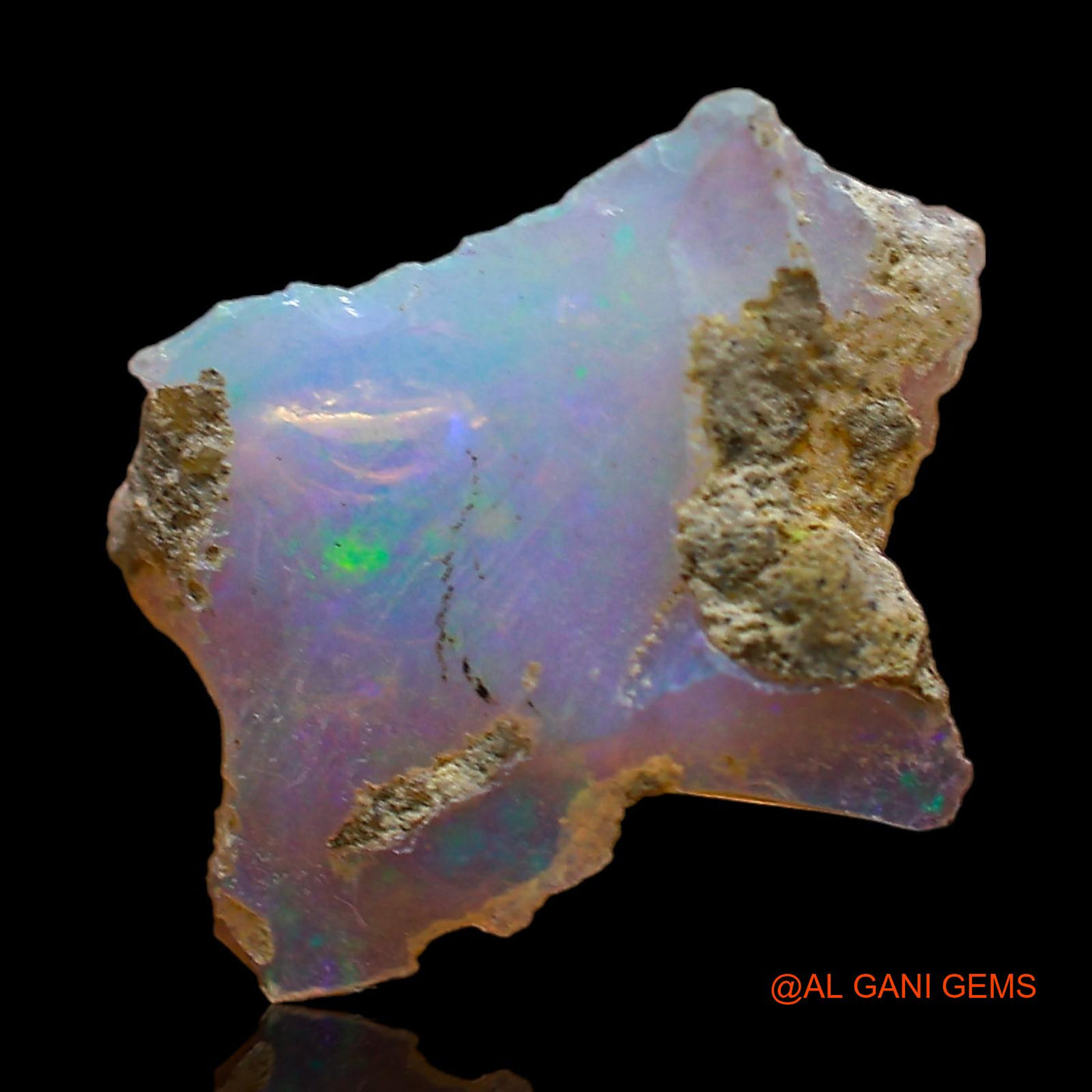 1.00 Cts Natural Ethiopian Fire Opal Loose Gemstone Fancy Rough 14x11x3 mm E-409