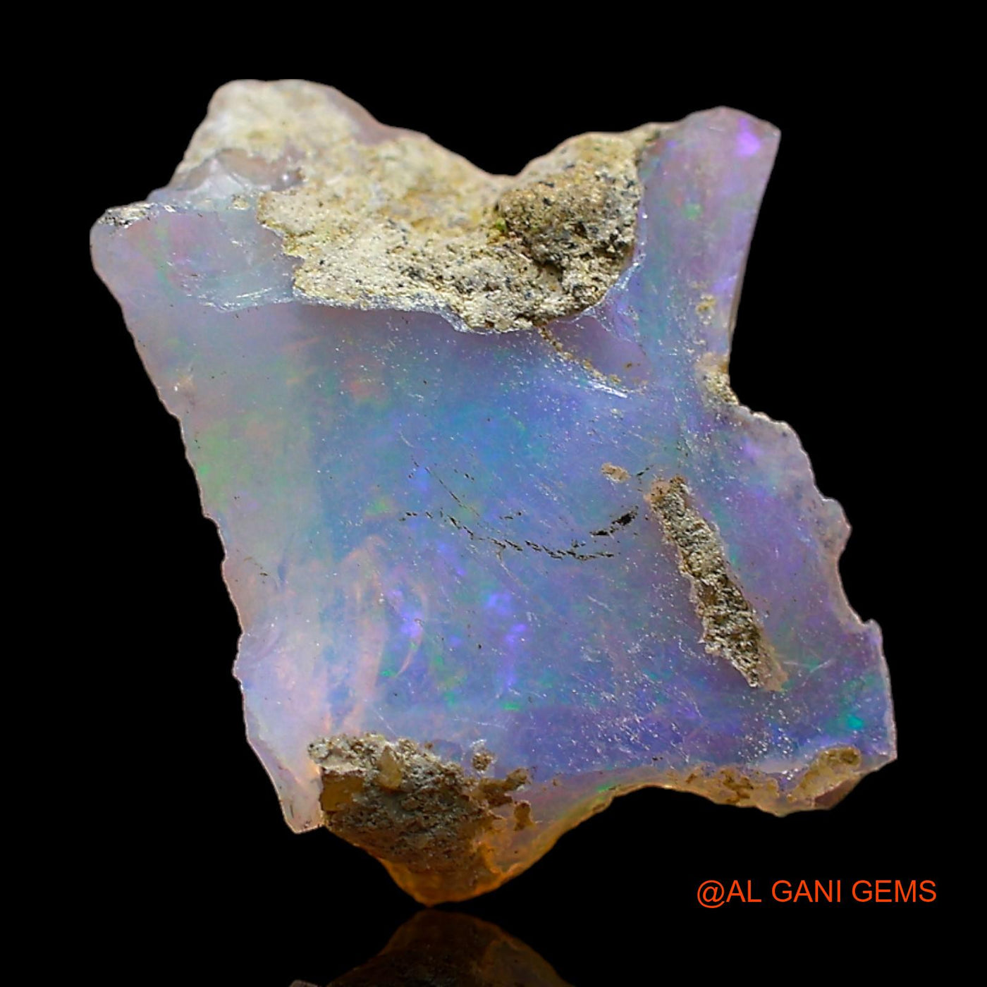 1.00 Cts Natural Ethiopian Fire Opal Loose Gemstone Fancy Rough 14x11x3 mm E-409