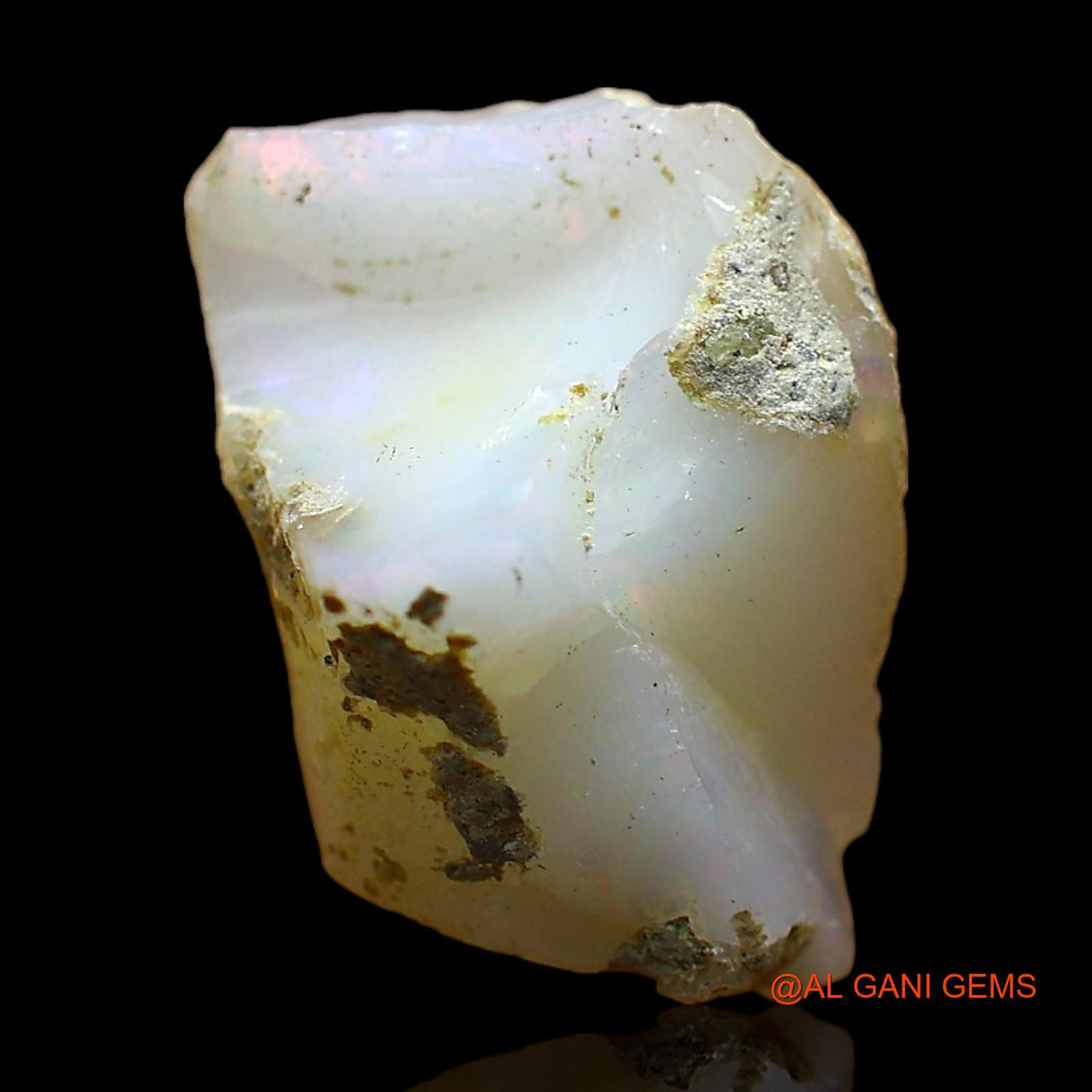Natural Untreated Fire Opal Loose Gemstone Fancy Rough From Ethiopia 7.00 Cts 15x12x10 mm E-411