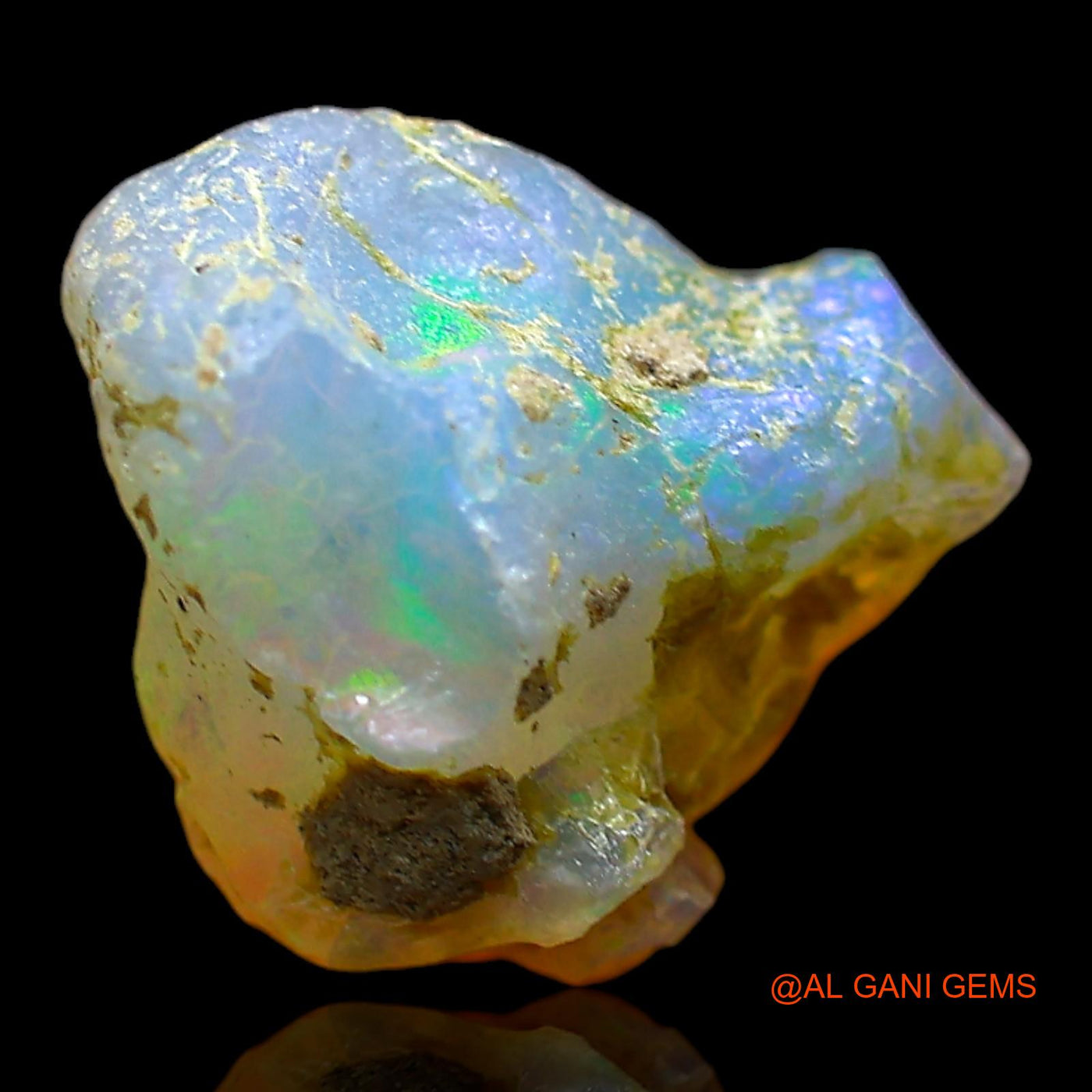 4.00 Cts Natural Ethiopian Fire Opal Loose Gemstone Fancy Rough 12x11x8 mm E-412
