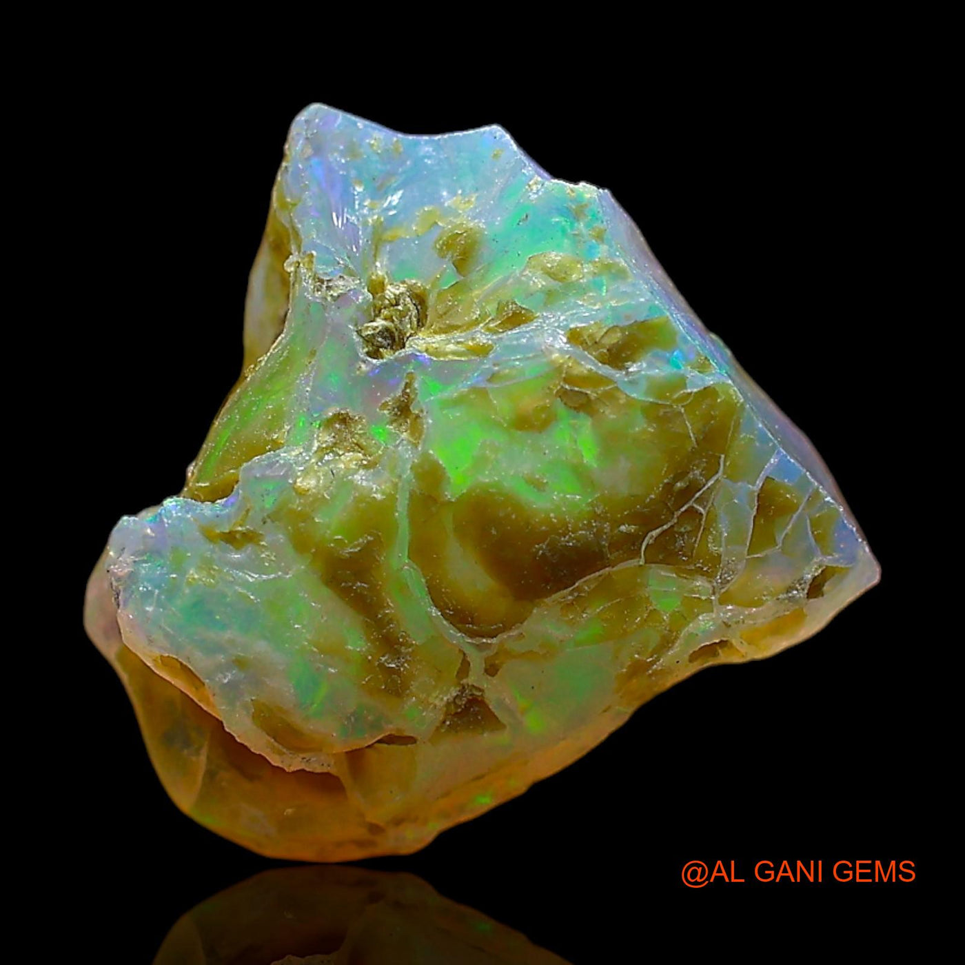4.00 Cts Natural Ethiopian Fire Opal Loose Gemstone Fancy Rough 12x11x8 mm E-412