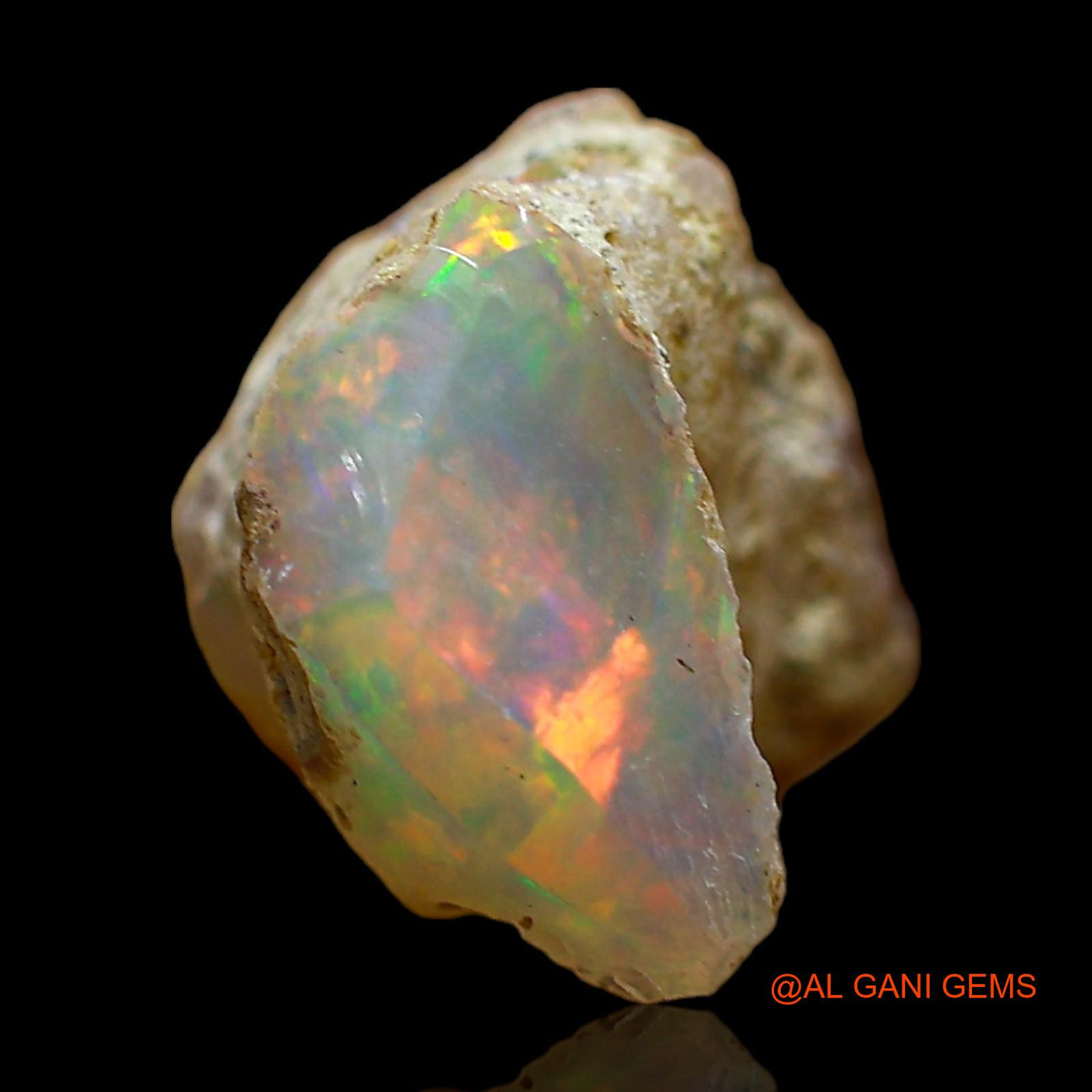 5.00 Cts Unheated Ethiopian Fire Opal Loose Gemstone Fancy Rough Natural 12x11x9 mm E-413