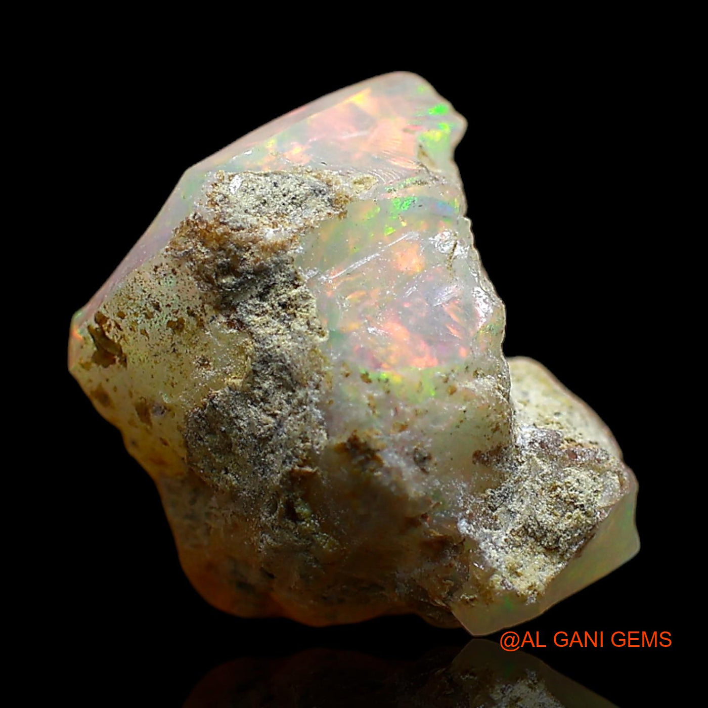 5.00 Cts Unheated Ethiopian Fire Opal Loose Gemstone Fancy Rough Natural 12x11x9 mm E-413