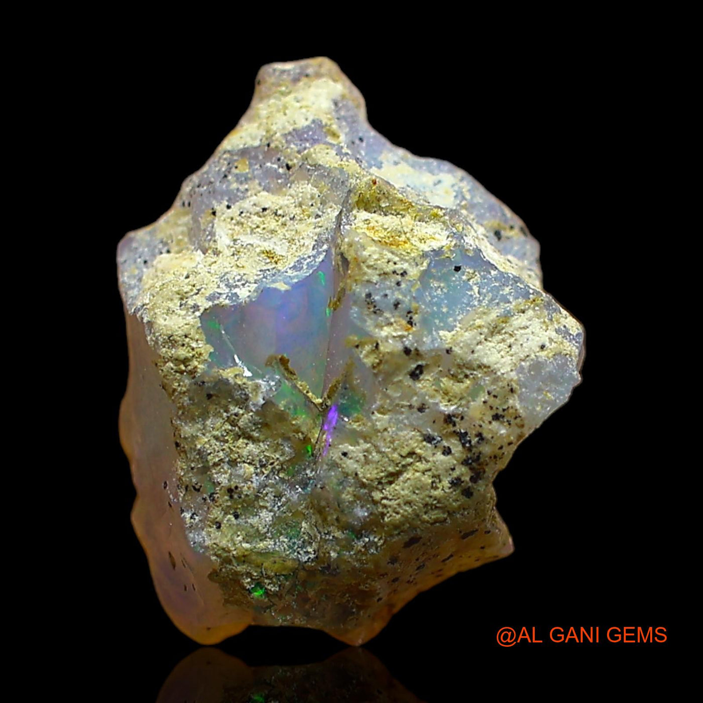 4.00 Cts Natural Ethiopian Fire Opal Loose Gemstone Fancy Rough 13x12x9 mm E-414