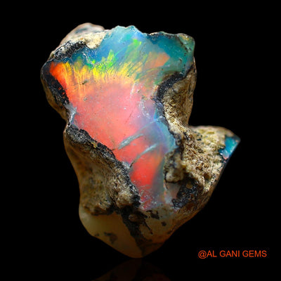 5.00 Cts Natural Ethiopian Fire Opal Loose Gemstone Fancy Rough 14x10x8 mm E-415