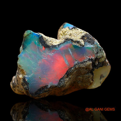 5.00 Cts Natural Ethiopian Fire Opal Loose Gemstone Fancy Rough 14x10x8 mm E-415
