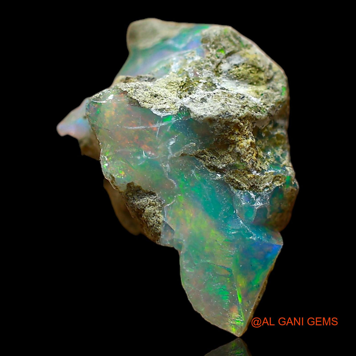 3.00 Cts Natural Ethiopian Fire Opal Loose Gemstone Fancy Rough 16x9x8 mm E-417
