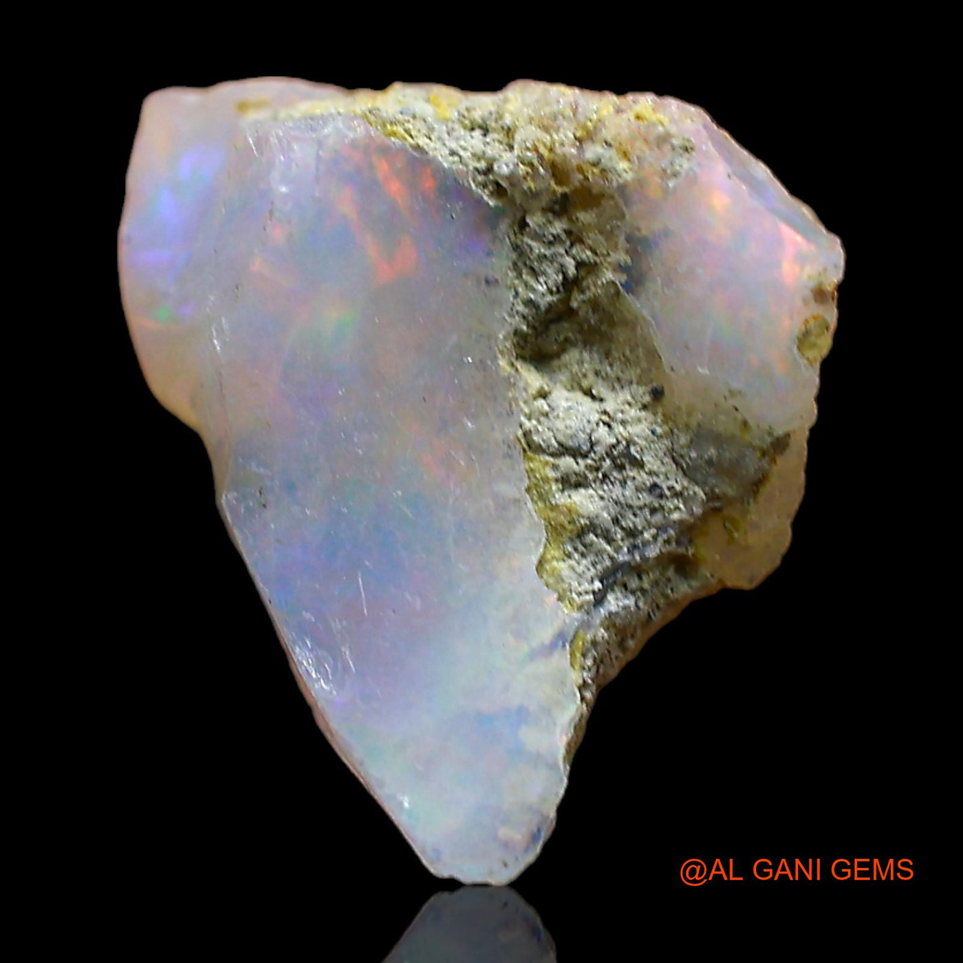 3.00 Cts Natural Ethiopian Fire Opal Loose Gemstone Fancy Rough 12x11x8 mm E-418